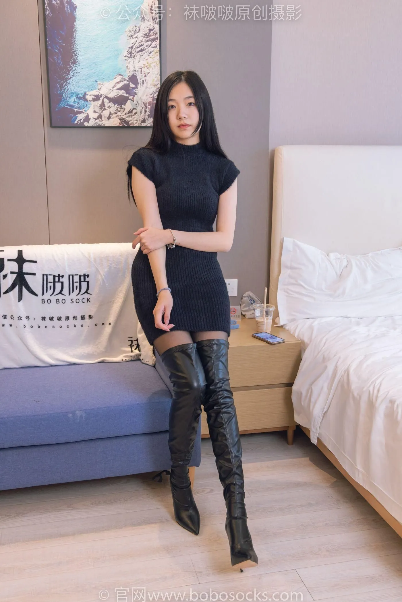 [BoBoSocks袜啵啵]NO.194 小甜豆-高跟长靴、凉鞋、黑丝、裸足 [140P]插图6